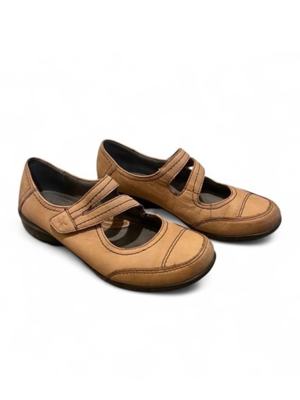 Naturalizer N5 Comfort Sz 7W Brown leather Women’s Mary Jane Shoes w/ Strap